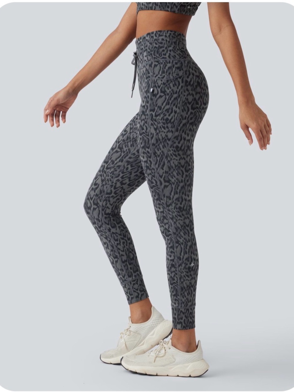 HALARA Charcoal Leopard High-Rise Leggings
